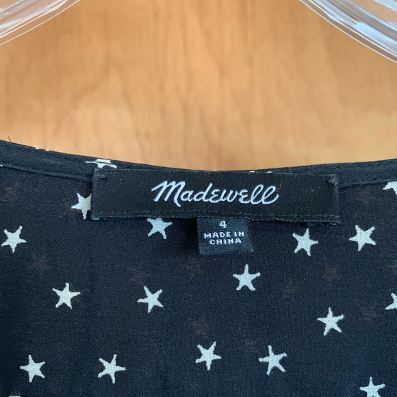 Madewell Wrap Dress, Black, size 4 - Picture 5 of 5